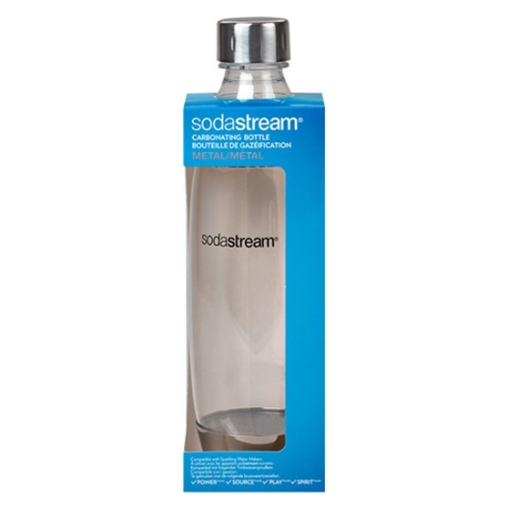 slide 1 of 4, SodaStream 1L Slim Limited Edition Silver Carbonating Bottle, 1 ct