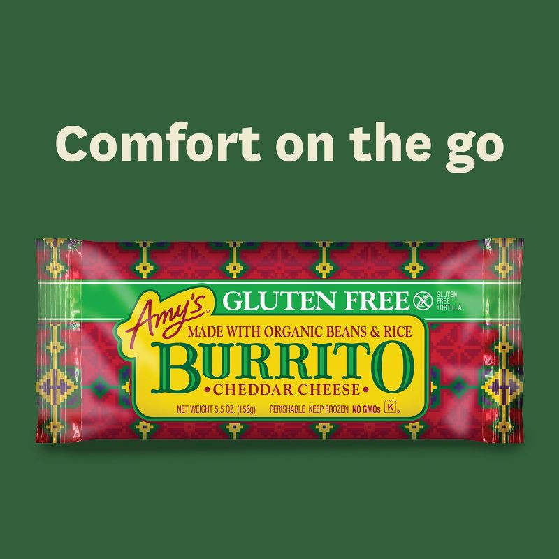 slide 8 of 10, Amy's Gluten Free Bean & Cheese Frozen Burrito - 5.5oz, 5.5 oz