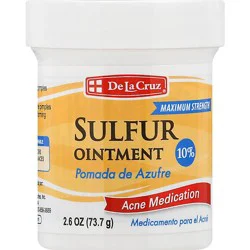 De La Cruz Pomada De Azufre Acne Care - 2.60 Oz