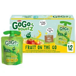 GoGo squeeZ Applesauce, Apple Banana - 3.2oz/12ct