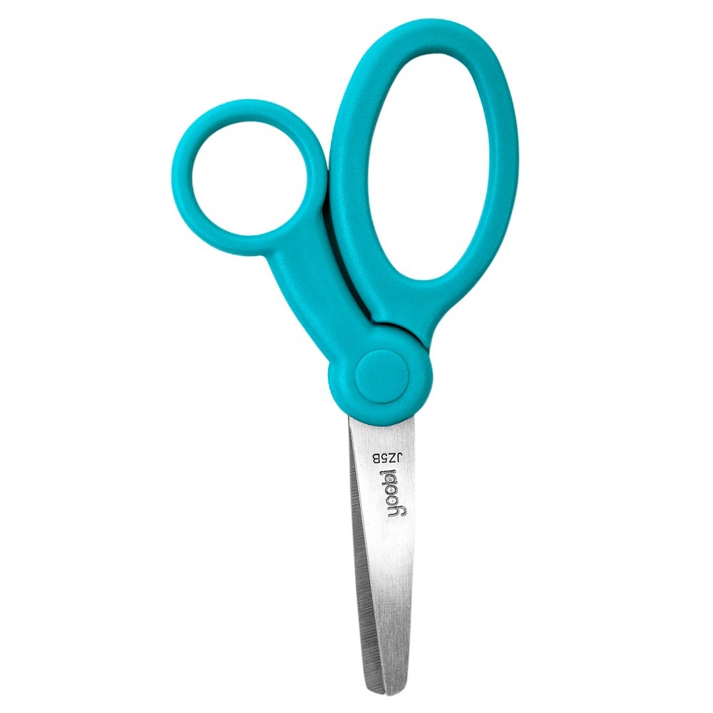 slide 3 of 3, Yoobi Kids Blunt Tip Scissors - Aqua, 1 ct