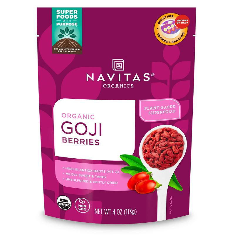 slide 1 of 6, Navitas Organics Vegan Goji Berries - 4oz, 4 oz