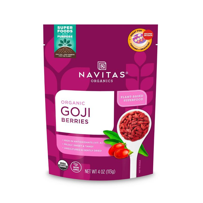 slide 1 of 6, Navitas Organics Vegan Goji Berries - 4oz, 4 oz