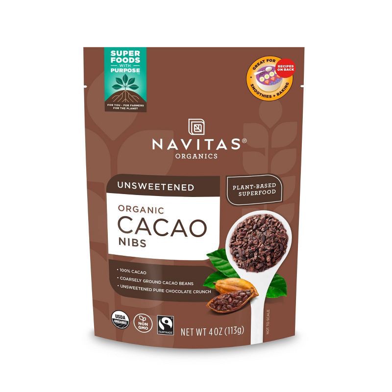 slide 1 of 6, Navitas Organics Unsweetened Cacao Nibs - 4oz, 4 oz