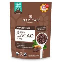 Navitas Organics Unsweetened Cacao Nibs - 4oz