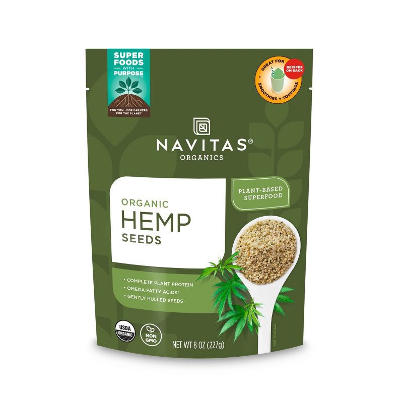 slide 1 of 6, Navitas Organics Hemp Seeds - 8oz, 8 oz