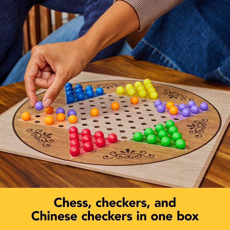 slide 3 of 9, Game Gallery Chess, Checkers and Chinese Checkers Board Game Set, 1 ct