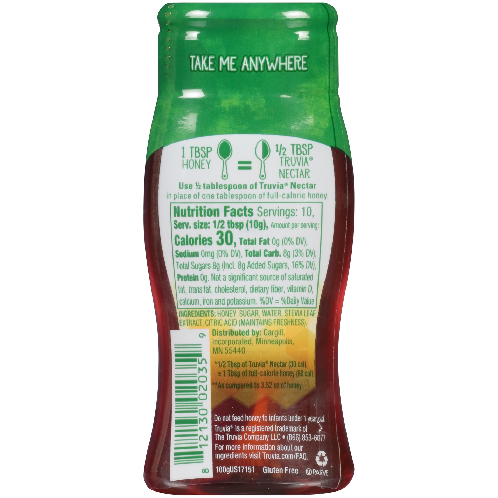 slide 6 of 8, Truvia Nectar, Stevia Sweetener Blend with Honey and Sugar, 3.52 oz