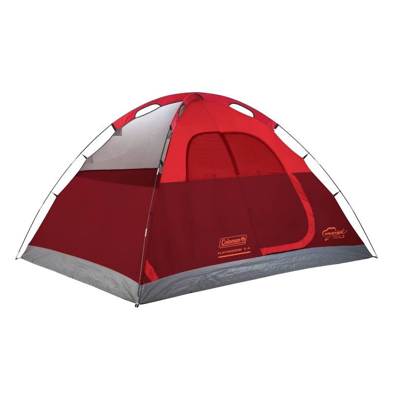 slide 4 of 8, Coleman Flatwoods II 4 Person Tent - Red, 1 ct