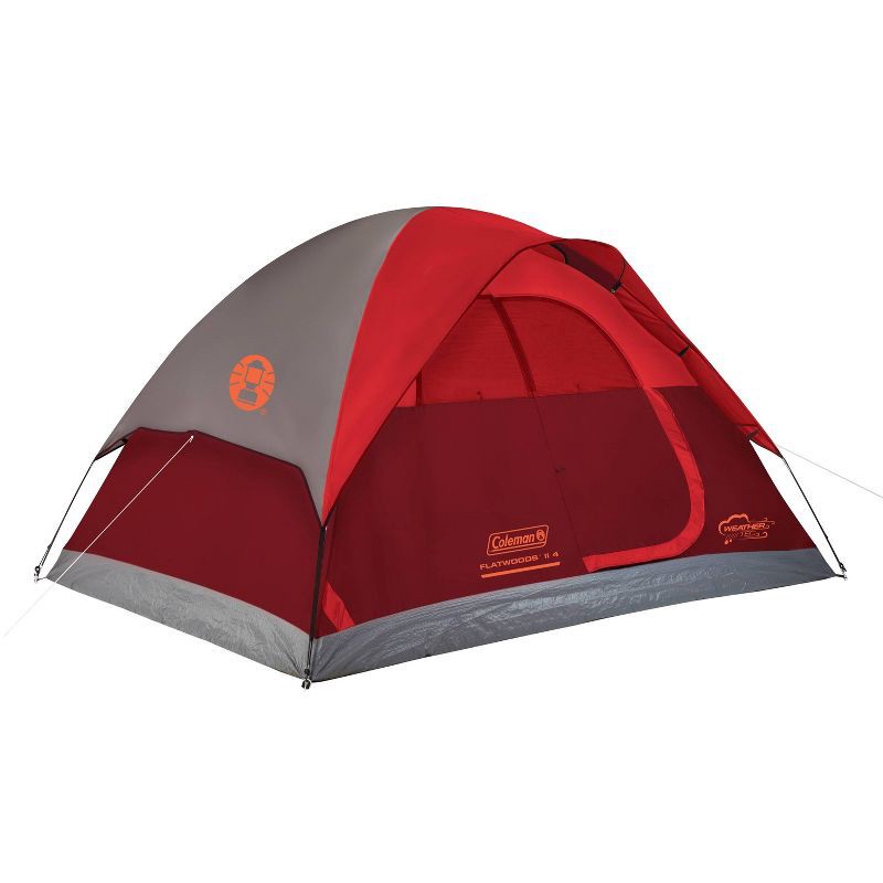 slide 1 of 8, Coleman Flatwoods II 4 Person Tent - Red, 1 ct