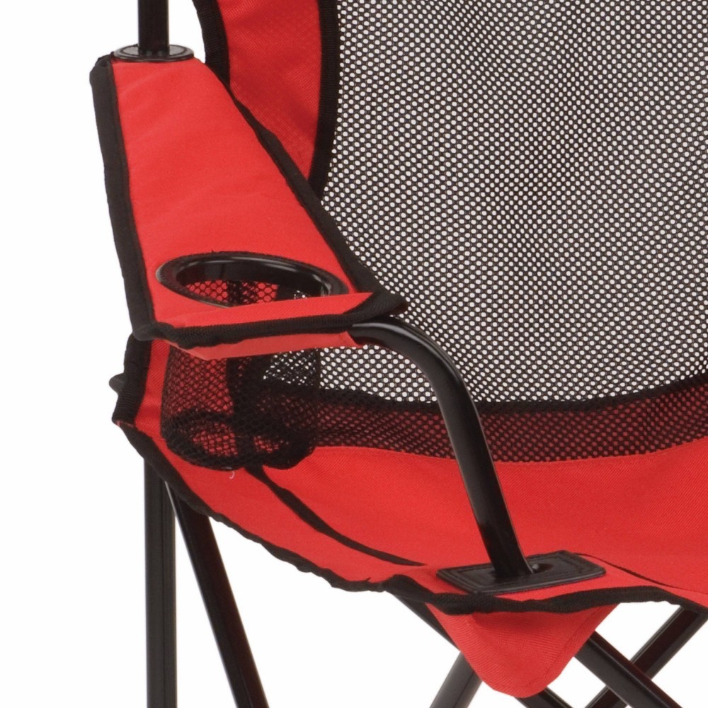 slide 3 of 8, Coleman Cool Mesh Quad Chair - Red, 1 ct