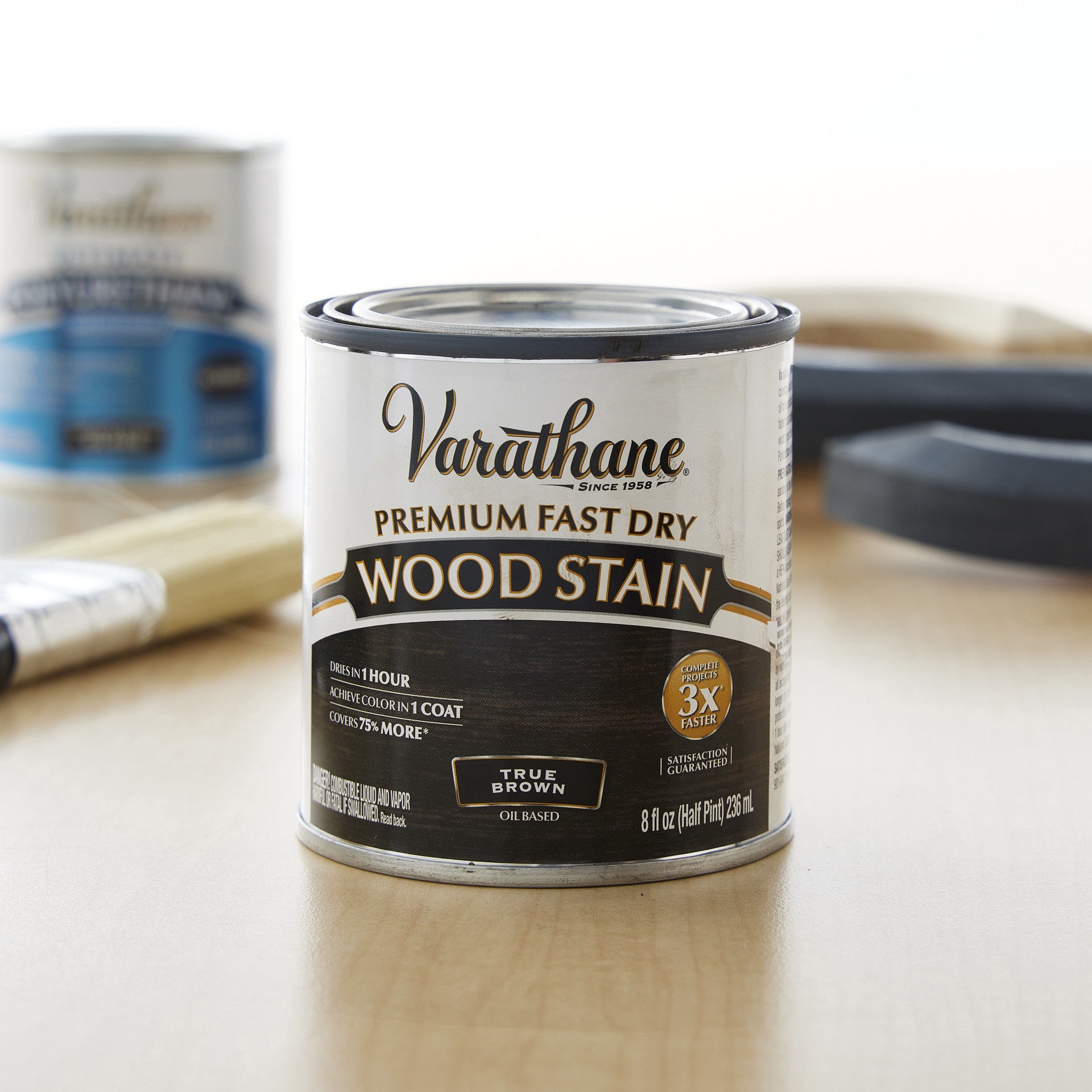 slide 2 of 2, Varathane 8oz. Premium Fast Dry Wood Stain, 8 oz