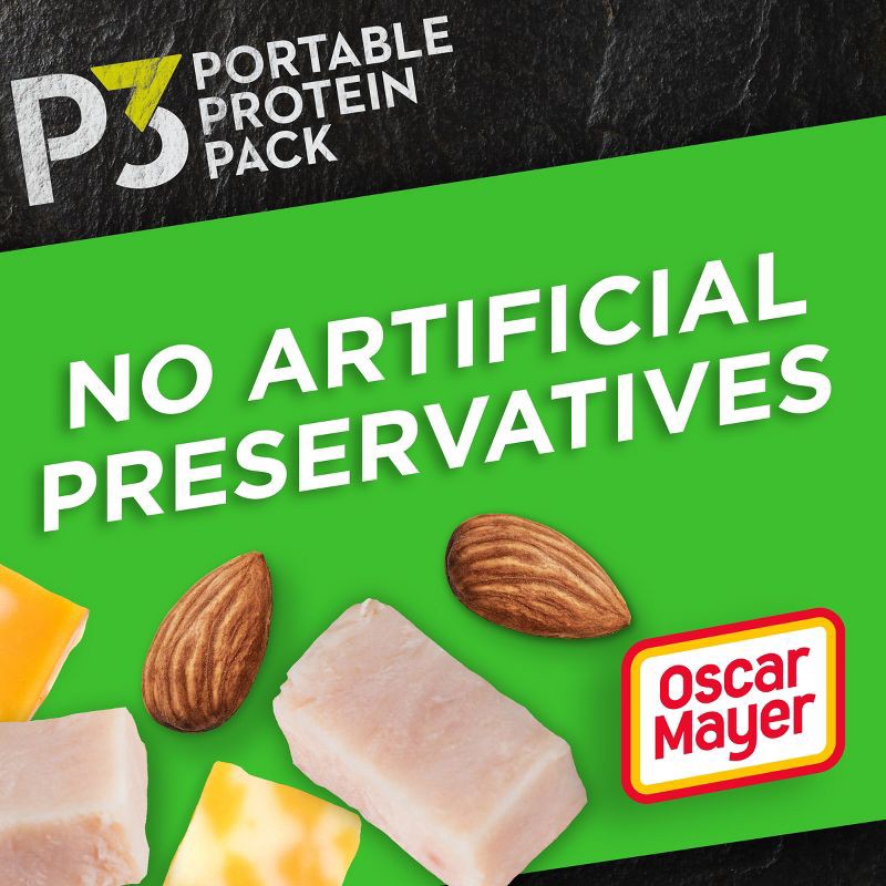 slide 3 of 10, P3 Portable Protein Pack P3 Portable Protein Snack Pack with Turkey, Almonds & Colby Jack Cheese - 2oz, 2 oz