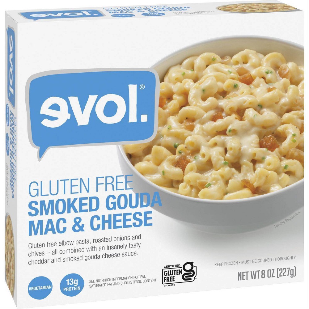 slide 3 of 3, EVOL Gluten Free Smoked Gouda Mac & Cheese, 8 oz