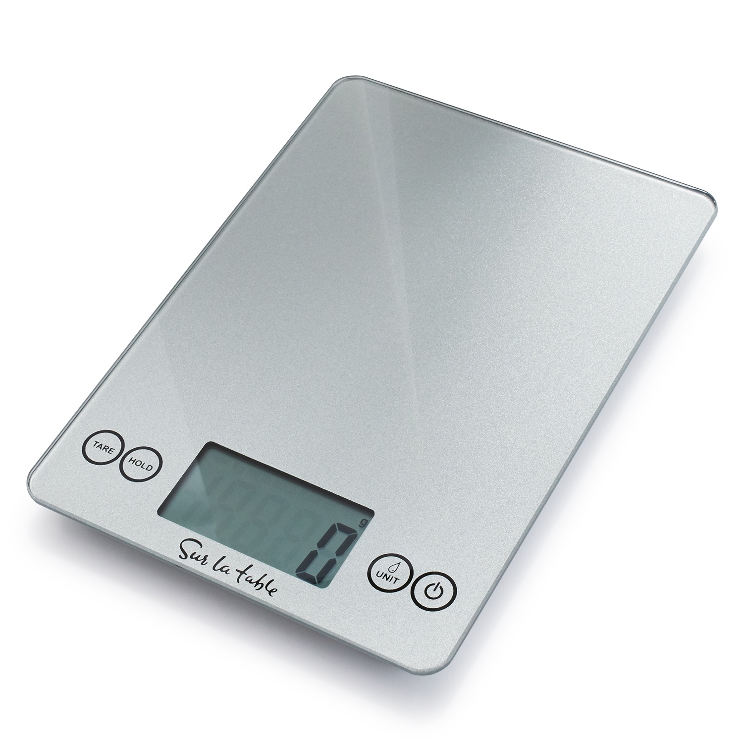 slide 1 of 1, Sur La Table 15-lb. Digital Glass Scale, Gray, 1 ct