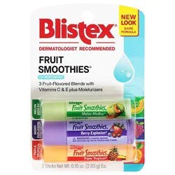 Blistex Lip Protectant/sunscreen Fruit Smoothies Spf 15 Sticks - 4-0.10 Oz