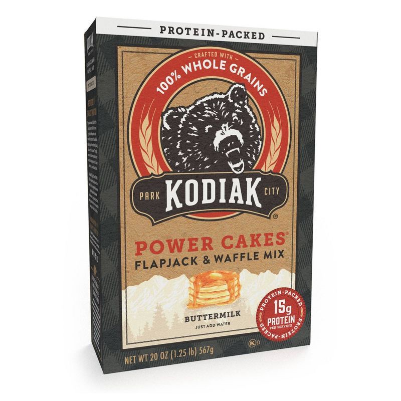 slide 3 of 7, Kodiak Cakes Protein-Packed Power Cakes Buttermilk Pancake and Waffle Mix - 20oz, 20 oz