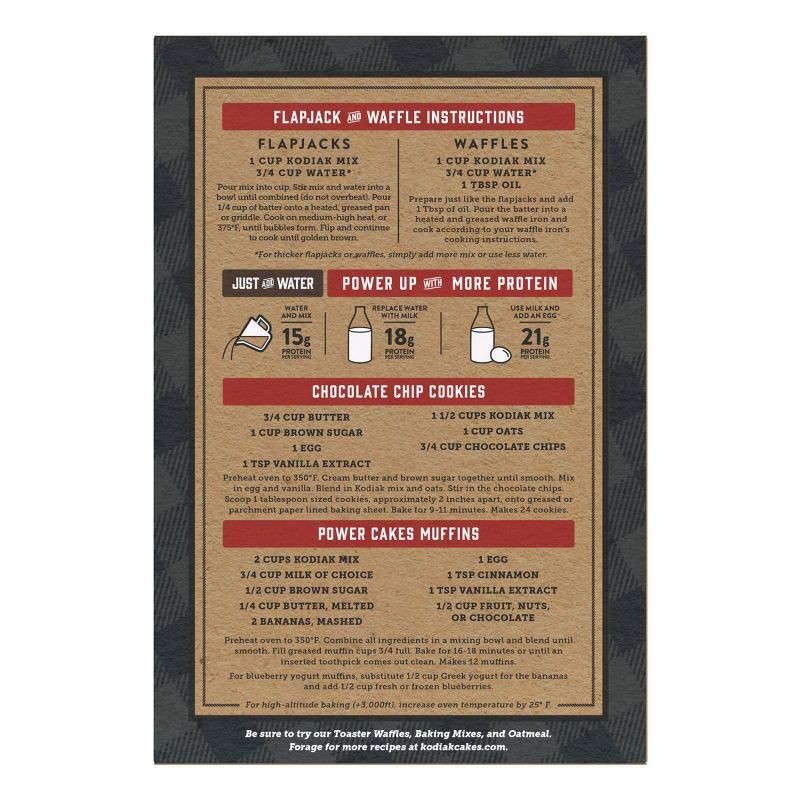 slide 4 of 7, Kodiak Cakes Protein-Packed Power Cakes Buttermilk Pancake and Waffle Mix - 20oz, 20 oz