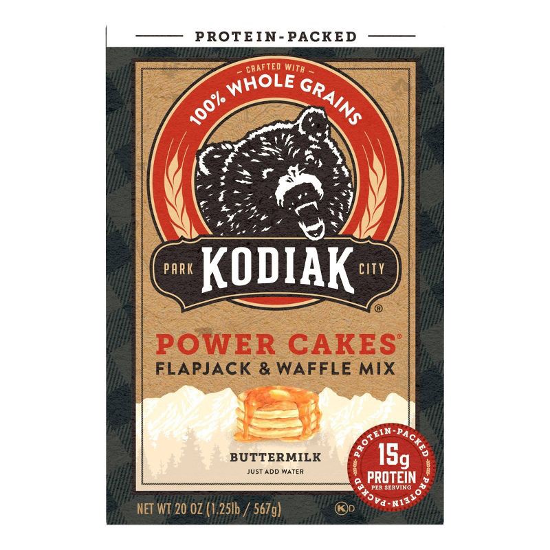 slide 1 of 10, Kodiak Cakes Kodiak Protein-Packed Flapjack & Waffle Mix Buttermilk - 20oz, 20 oz