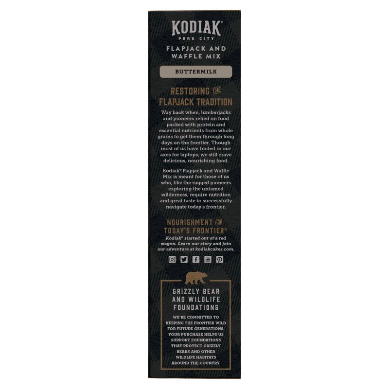 slide 6 of 10, Kodiak Cakes Kodiak Protein-Packed Flapjack & Waffle Mix Buttermilk - 20oz, 20 oz