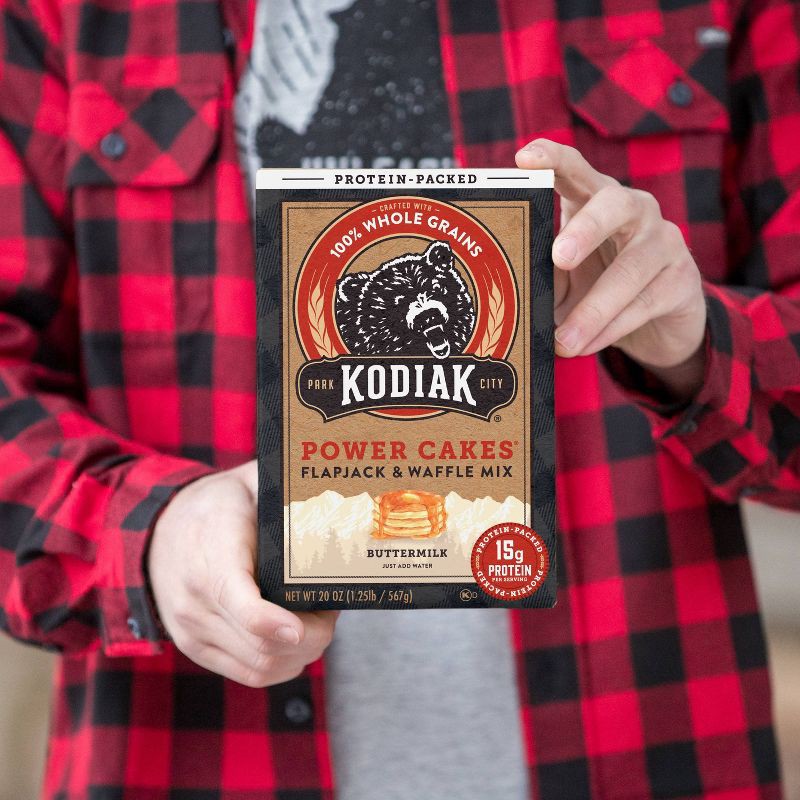 slide 7 of 10, Kodiak Cakes Kodiak Protein-Packed Flapjack & Waffle Mix Buttermilk - 20oz, 20 oz