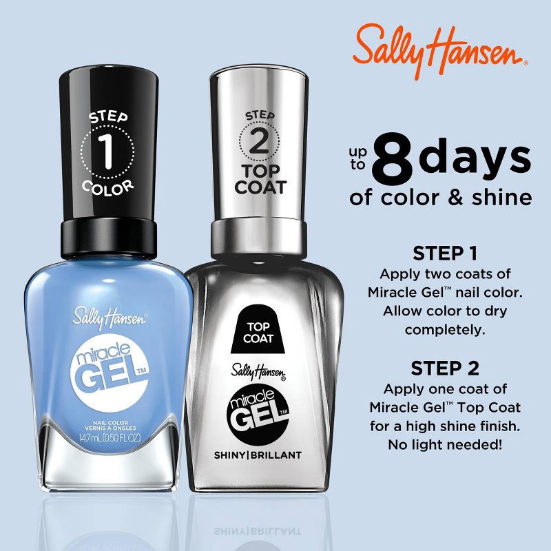 slide 5 of 9, Sally Hansen Miracle Gel Nail Color - 639/370 Sugar Fix - 0.5 fl oz, 0.5 fl oz