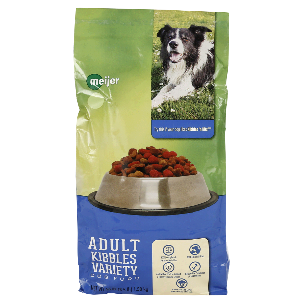 slide 1 of 1, Meijer Dry Dog Food, Adult Kibble Variety Mix, 3.5 lb