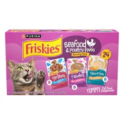 Purina Friskies Seafood and Poultry Faves Variety Pack Gravy Cat Food Complement - (1)