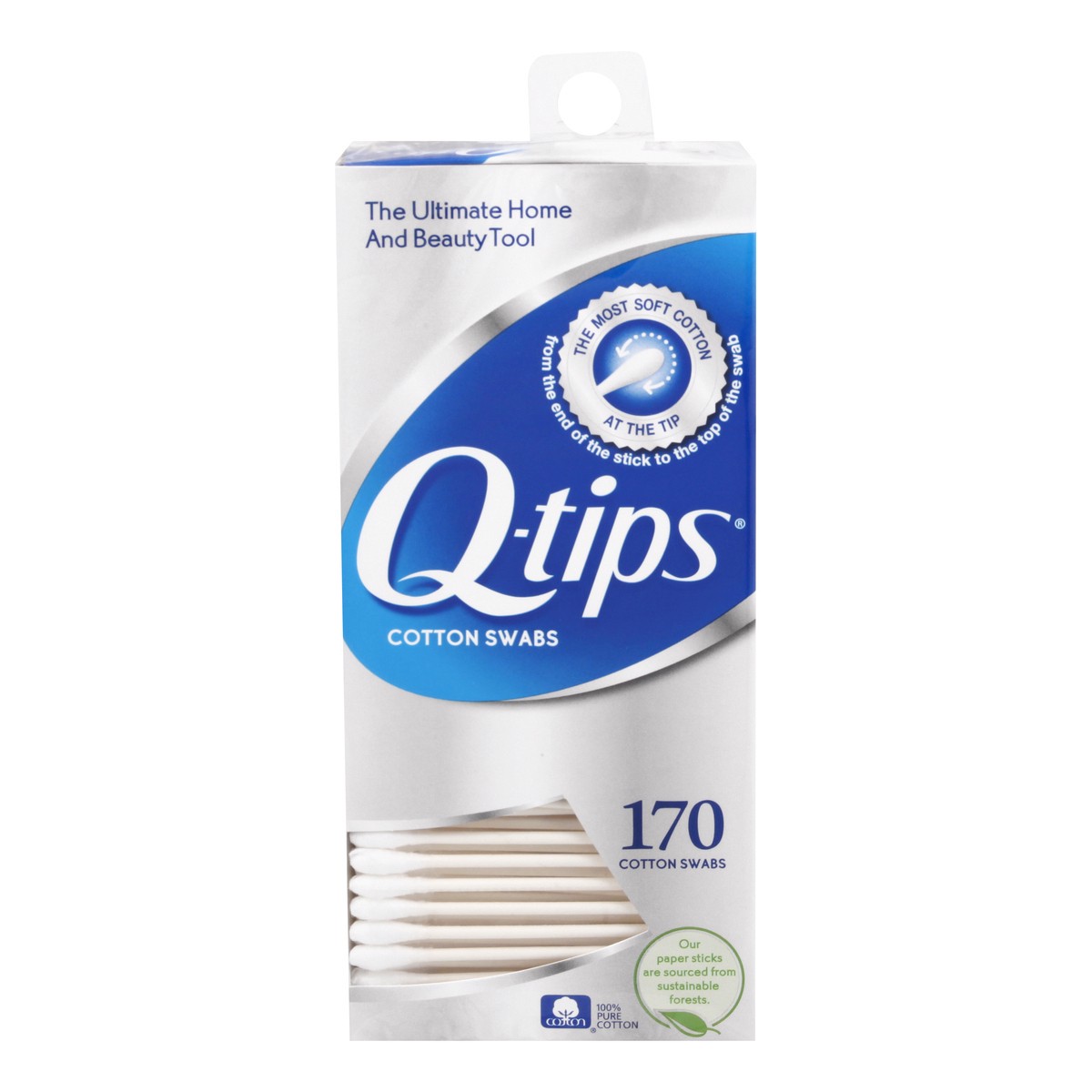 slide 7 of 9, Q-Tips Cotton Swabs - 170 Count, 170 ct