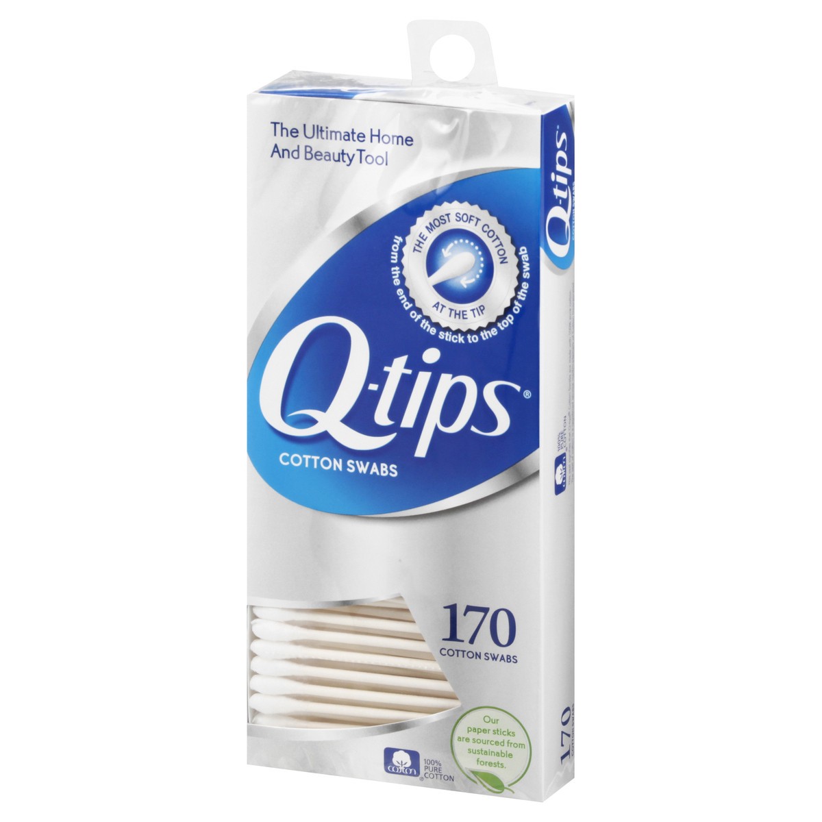 slide 9 of 9, Q-Tips Cotton Swabs - 170 Count, 170 ct