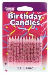 Culpitt Birthday Candles Pink Camo