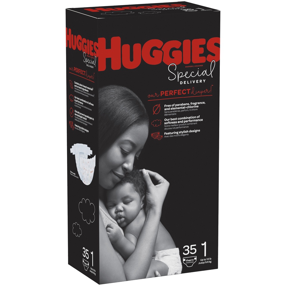 slide 2 of 3, Huggies Special Delivery Diapers, Size 1, 35 ct