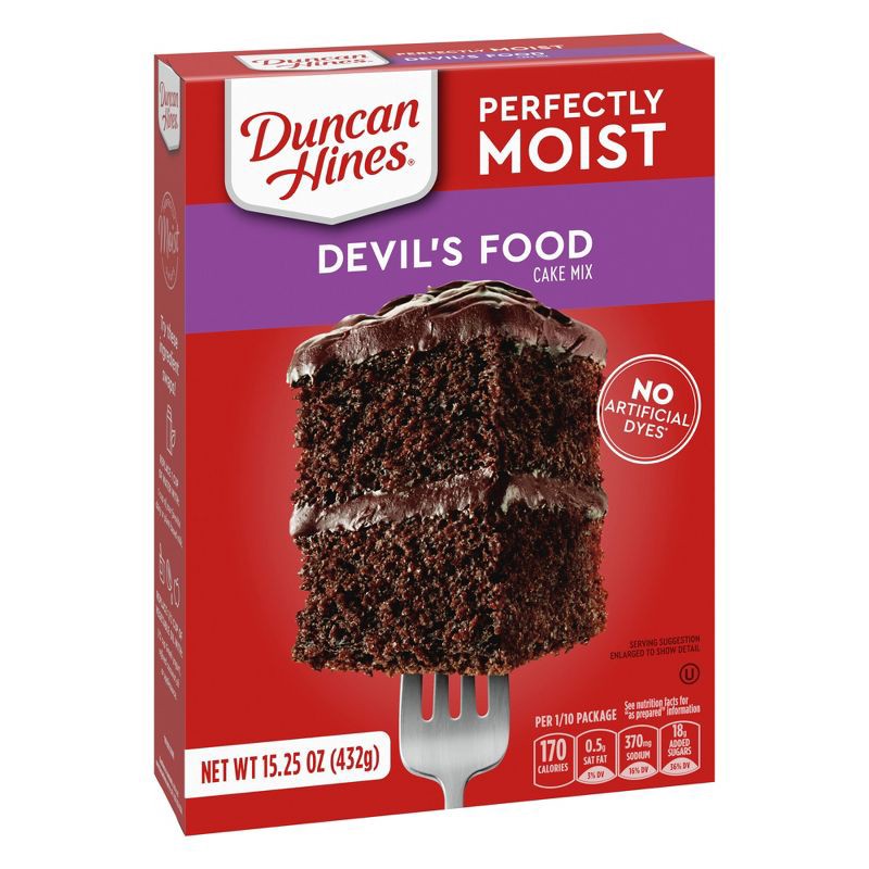 slide 2 of 8, Duncan Hines Devils Food Cake Mix - 16.5oz, 16.5 oz