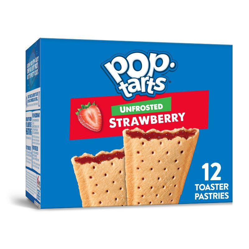 slide 1 of 10, Pop-Tarts Unfrosted Strawberry Pastries - 12ct/20.3oz, 12 ct; 20.3 oz