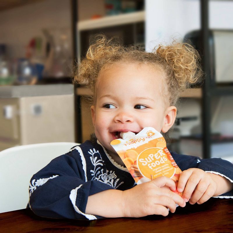 slide 2 of 5, Happy Family HappyTot Super Foods 4pk Organic Pears Mangos & Spinach with Super Chia - 16.88oz, 4 ct, 16.88 oz