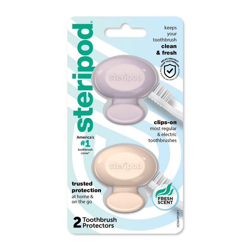 slide 2 of 6, Steripod Toothbrush Protec Cover - Trial Size - 2ct, 2 ct