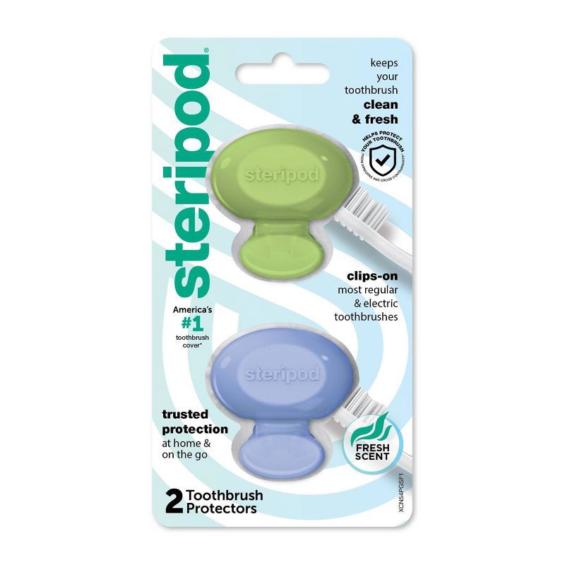 slide 1 of 6, Steripod Toothbrush Protec Cover - Trial Size - 2ct, 2 ct