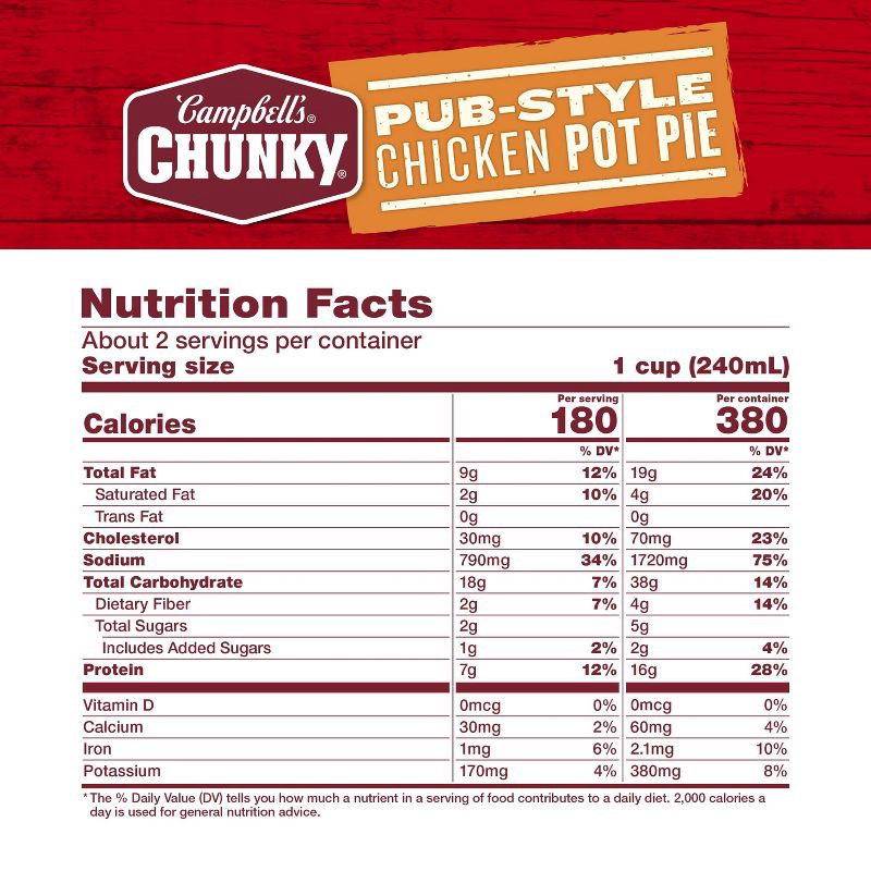 slide 8 of 14, Campbell's Chunky Pub-Style Chicken Pot Pie Soup - 18.8oz, 18.8 oz