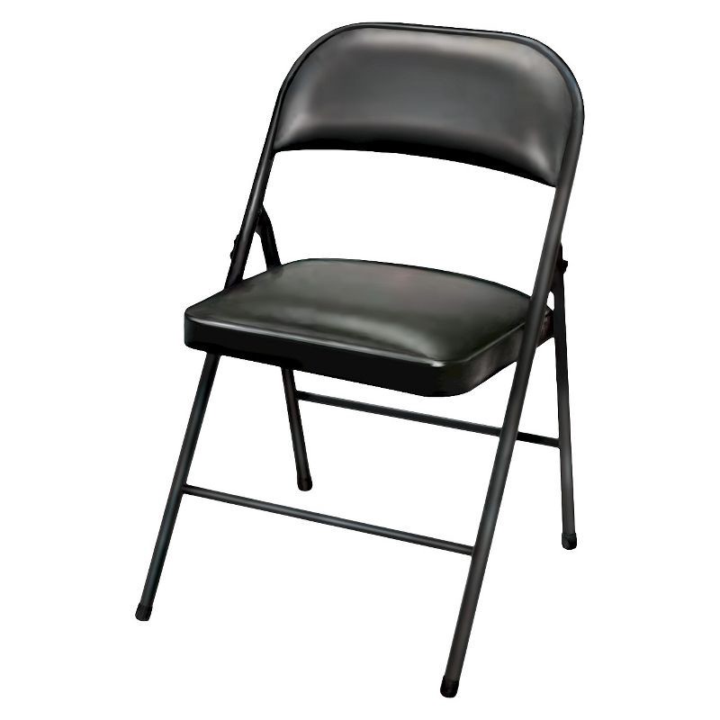 slide 3 of 4, Peakform Vinyl Padded Chair Black, 1 ct