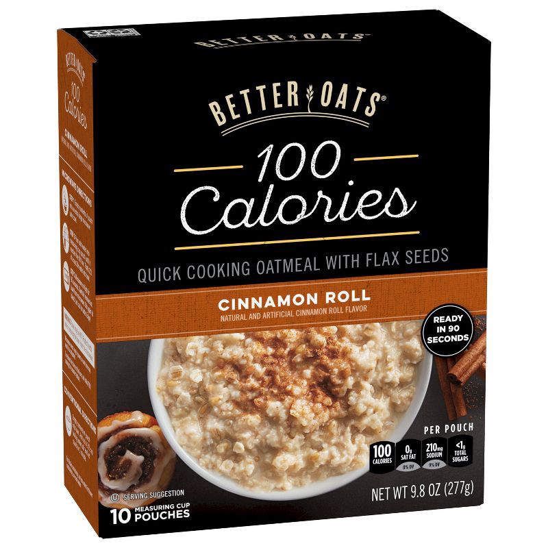 slide 10 of 12, Better Oats Fit Cinnamon Roll Oatmeal - 10ct, 10 ct