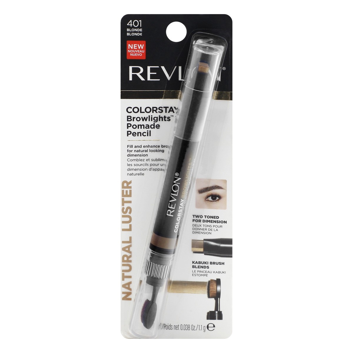 slide 1 of 12, Revlon Pomade Blonde 401 Brow Pencil 0.38 oz, 0.038 oz