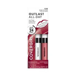 COVERGIRL Outlast All-Day Lip Color with Topcoat - Wine To Five 538 - 0.07 fl oz