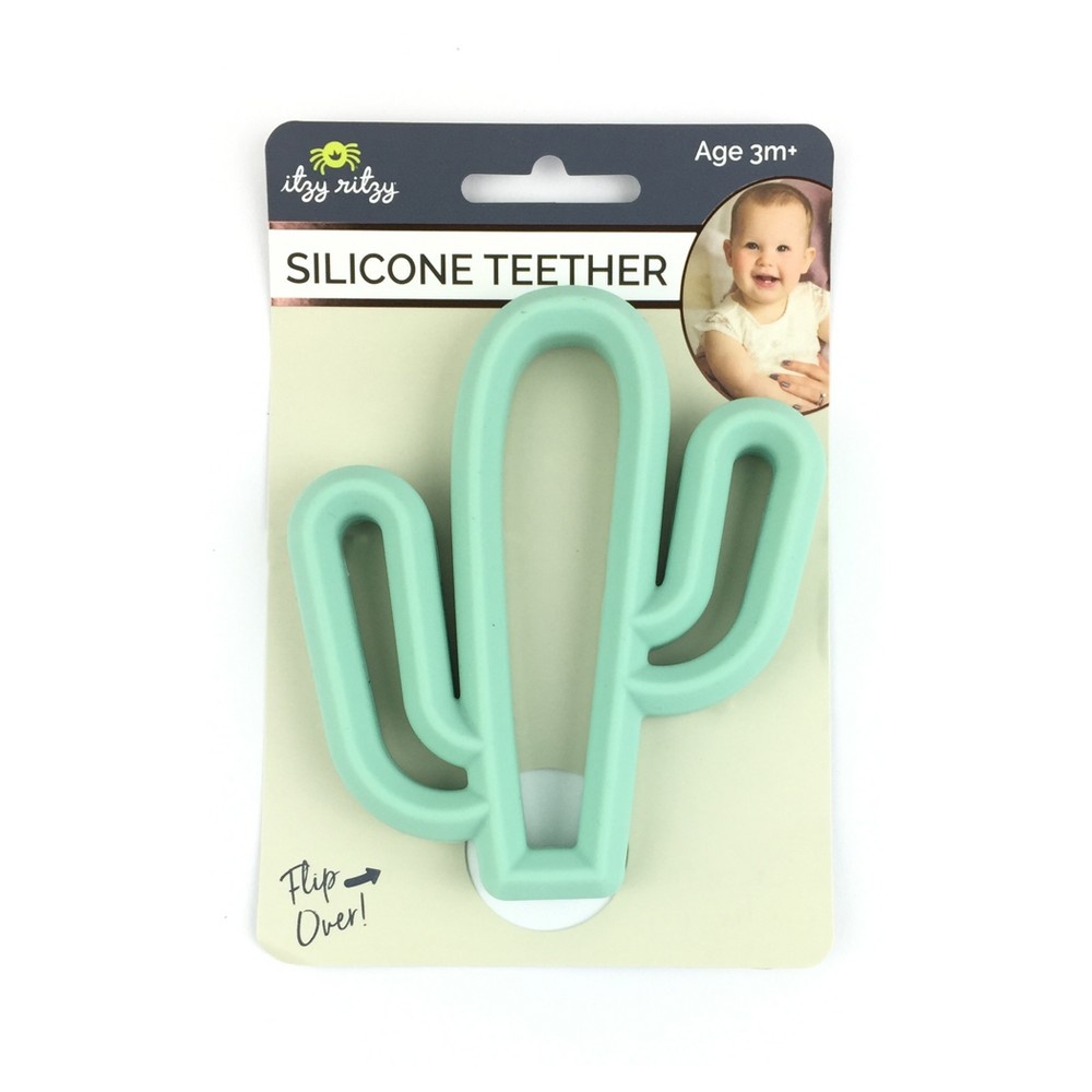 slide 2 of 2, Itzy Ritzy Silicone Cactus Teether - Green, 1 ct