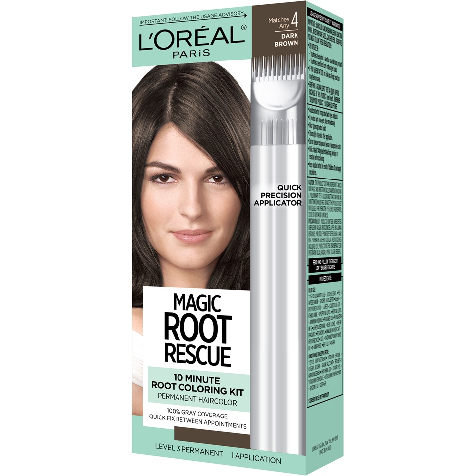 slide 4 of 8, L'Oréal Root Rescue Permanent Hair Color - Dark Brown 4, 1 ct