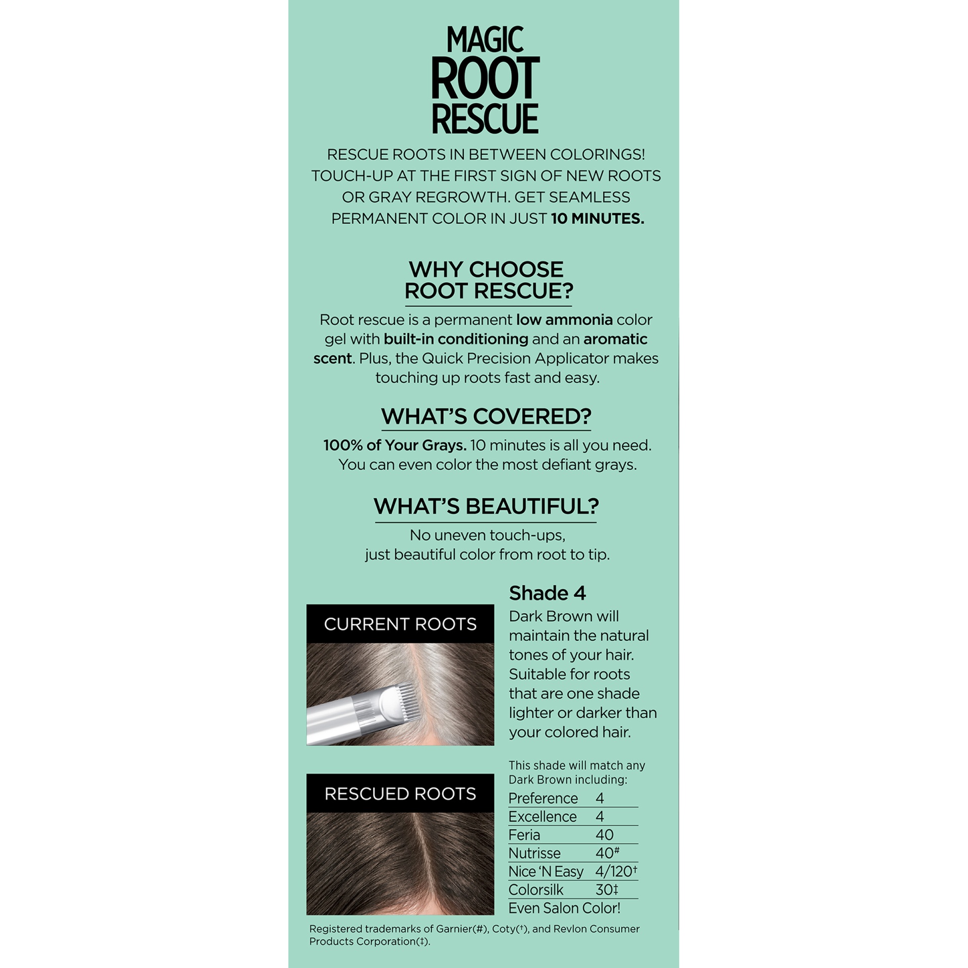 slide 7 of 8, L'Oréal Root Rescue Permanent Hair Color - Dark Brown 4, 1 ct