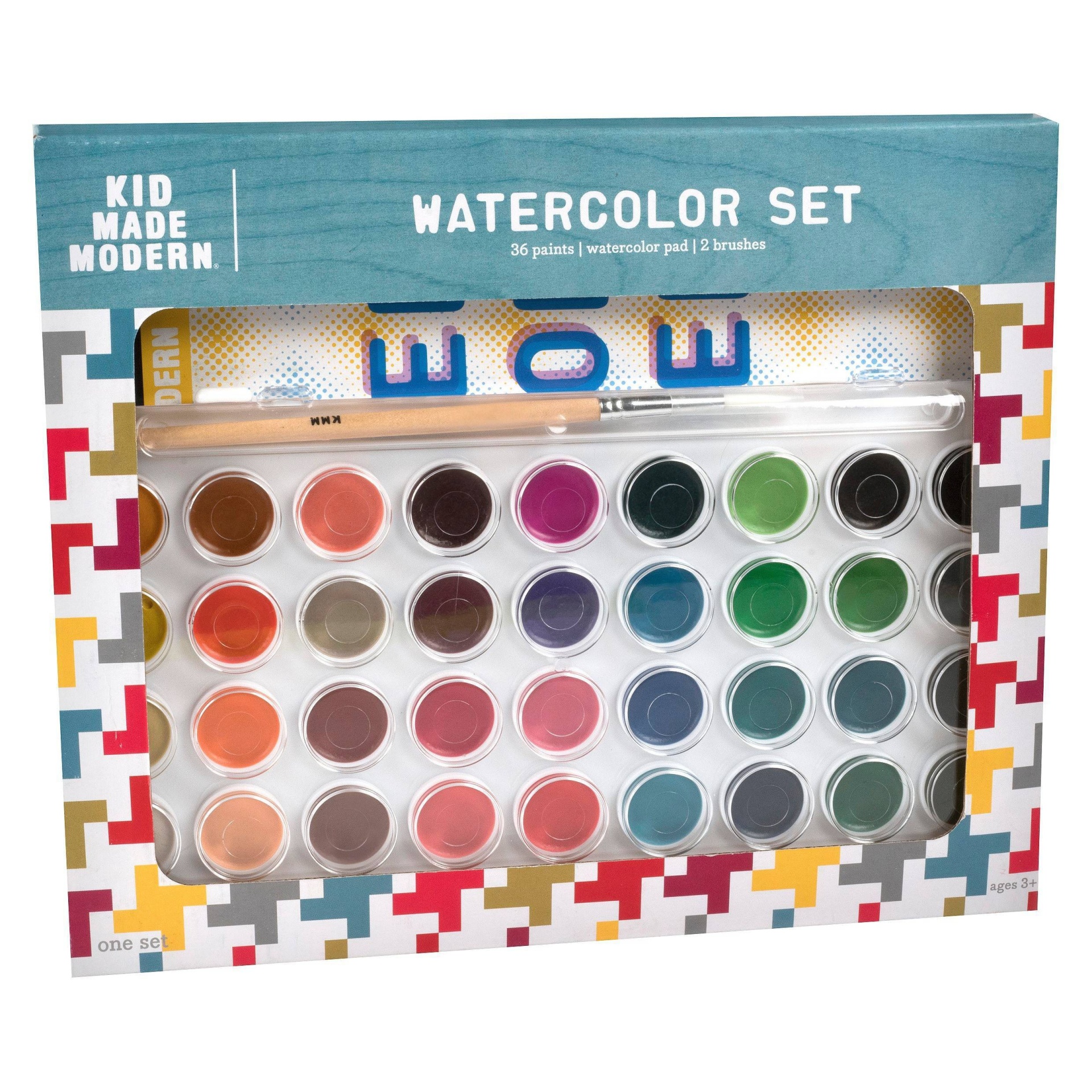 slide 1 of 2, Kid Made Modern Water Color Kit, 36 ct