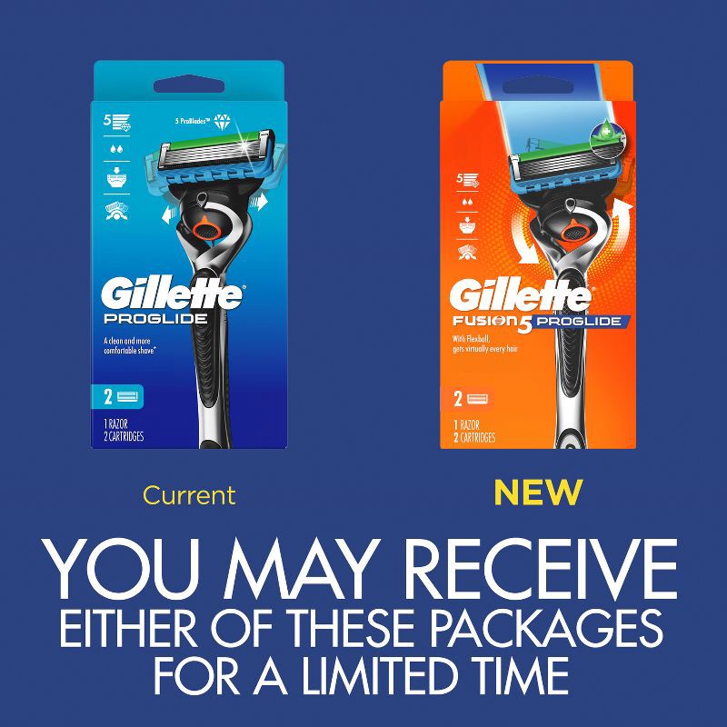 slide 3 of 10, Gillette ProGlide Men's Razor + 2 Razor Blade Refills, 1 ct