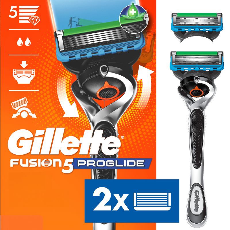 slide 1 of 10, Gillette ProGlide Men's Razor + 2 Razor Blade Refills, 1 ct