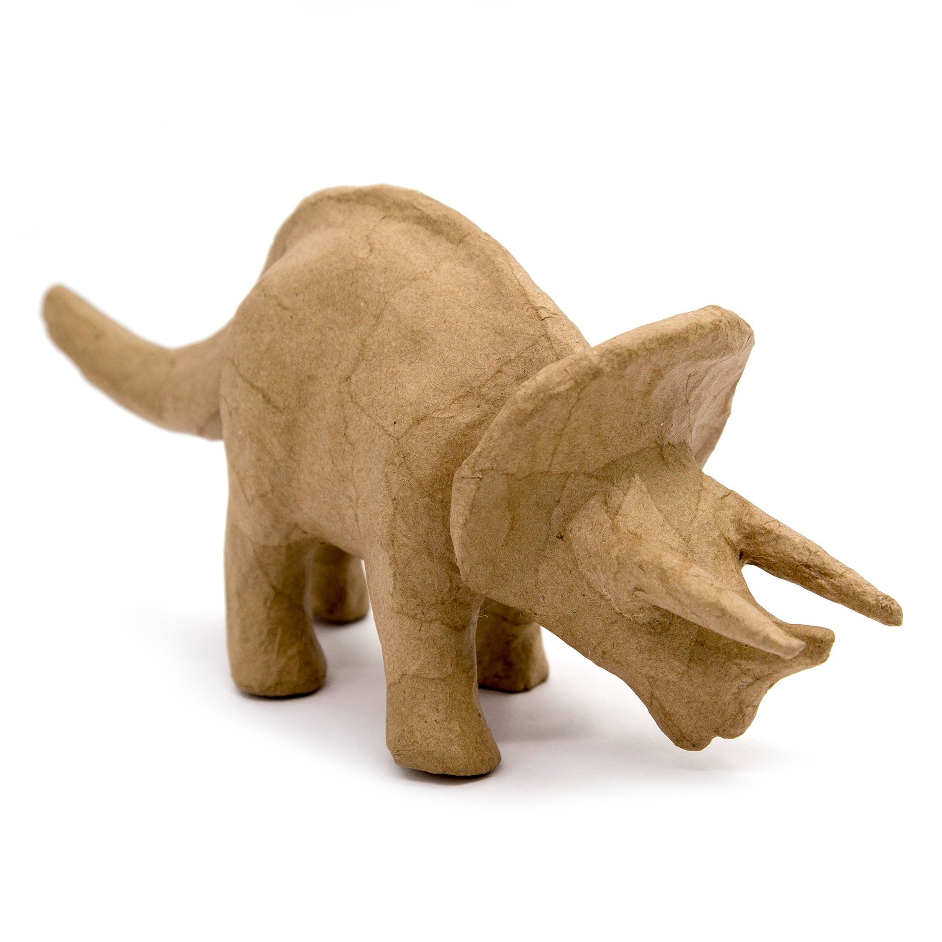 slide 1 of 3, Kid Made Modern Dinosaur Triceratops Figurine - Kraft, 1 ct