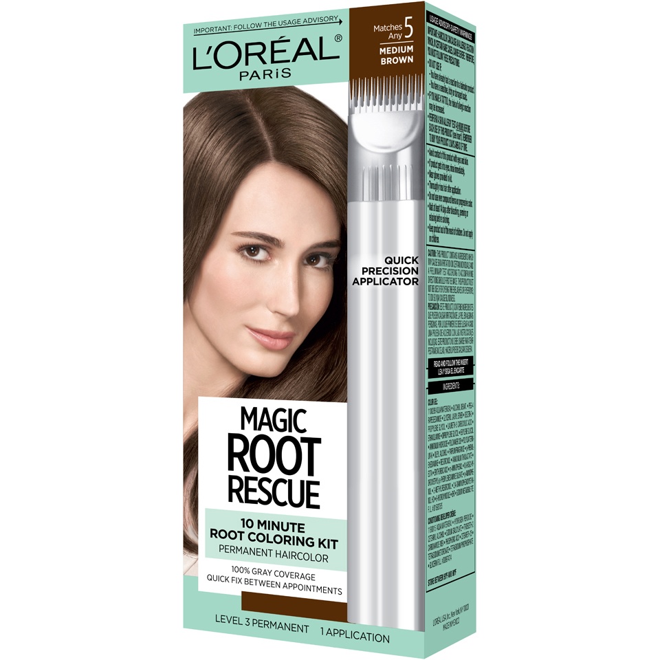 slide 2 of 8, Root Rescue Medium Brown Hair Color, 1 ct